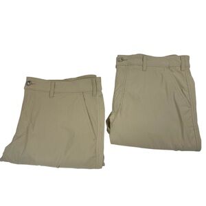 Eddie Bauer Travex Pants Bundle Men 40X34 Beige Performance Stretch Chino Hiking